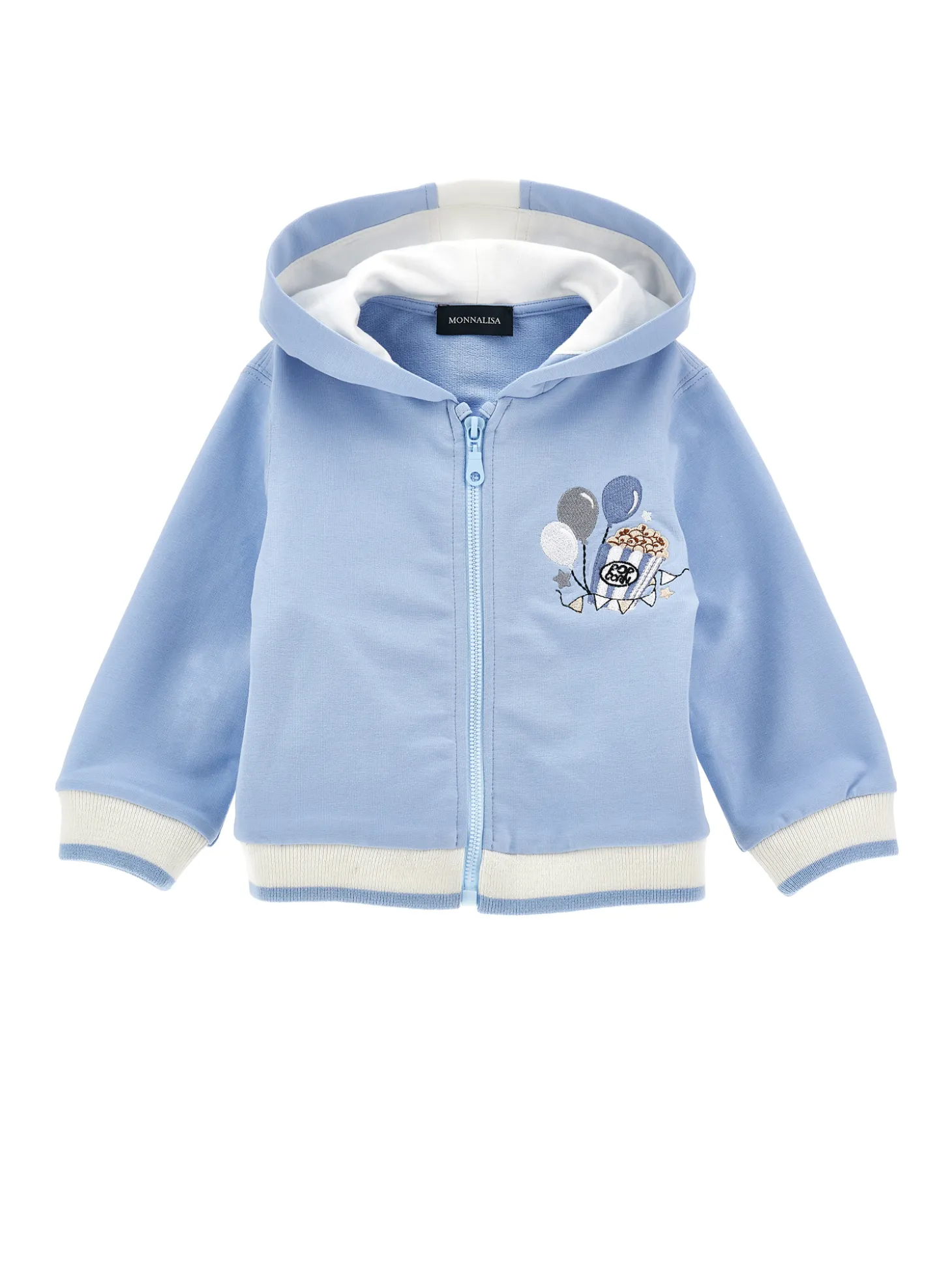 Felpa hoodie bicolor