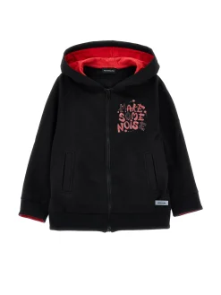 Felpa hoodie bicolor