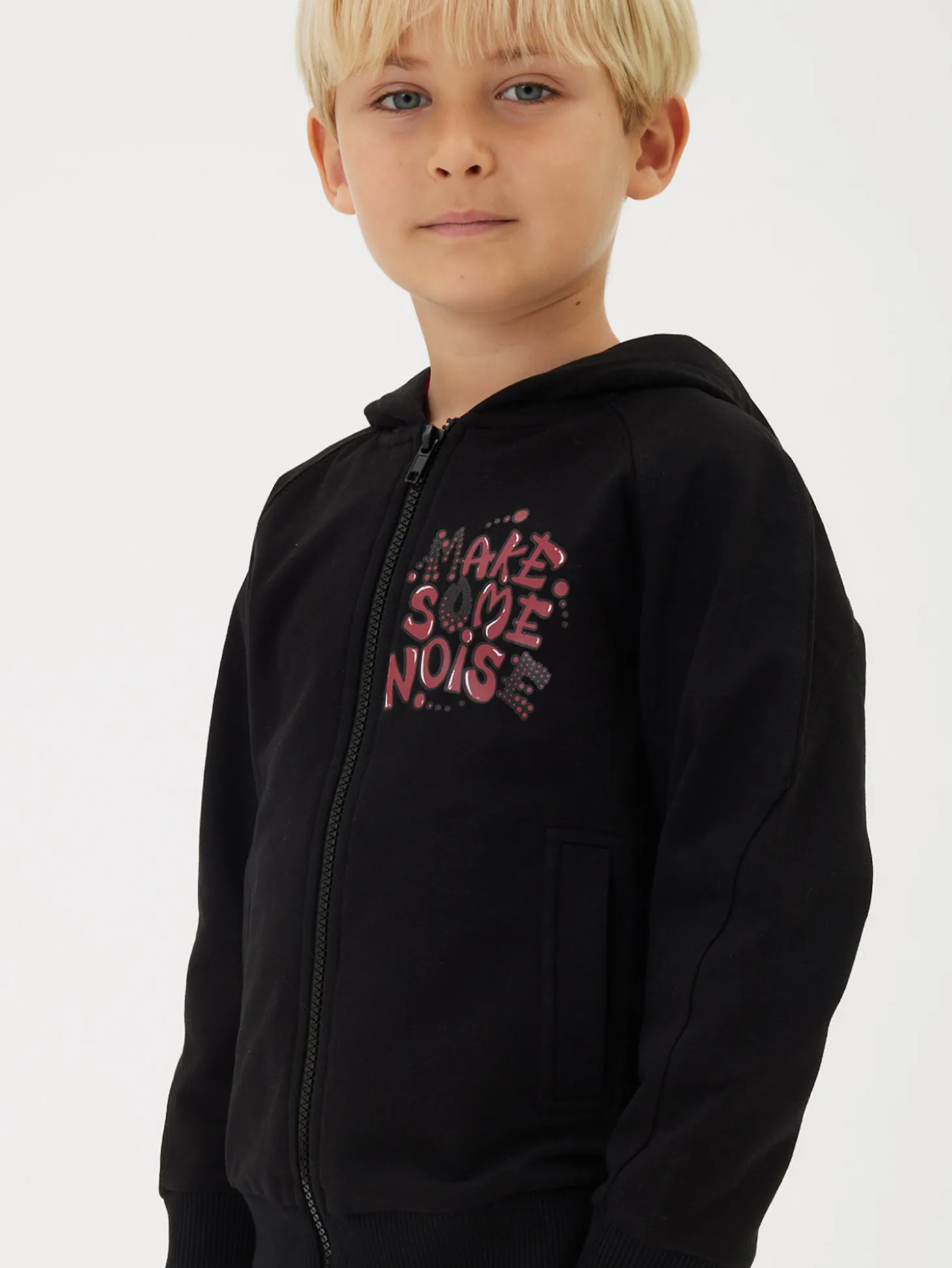 Felpa hoodie bicolor