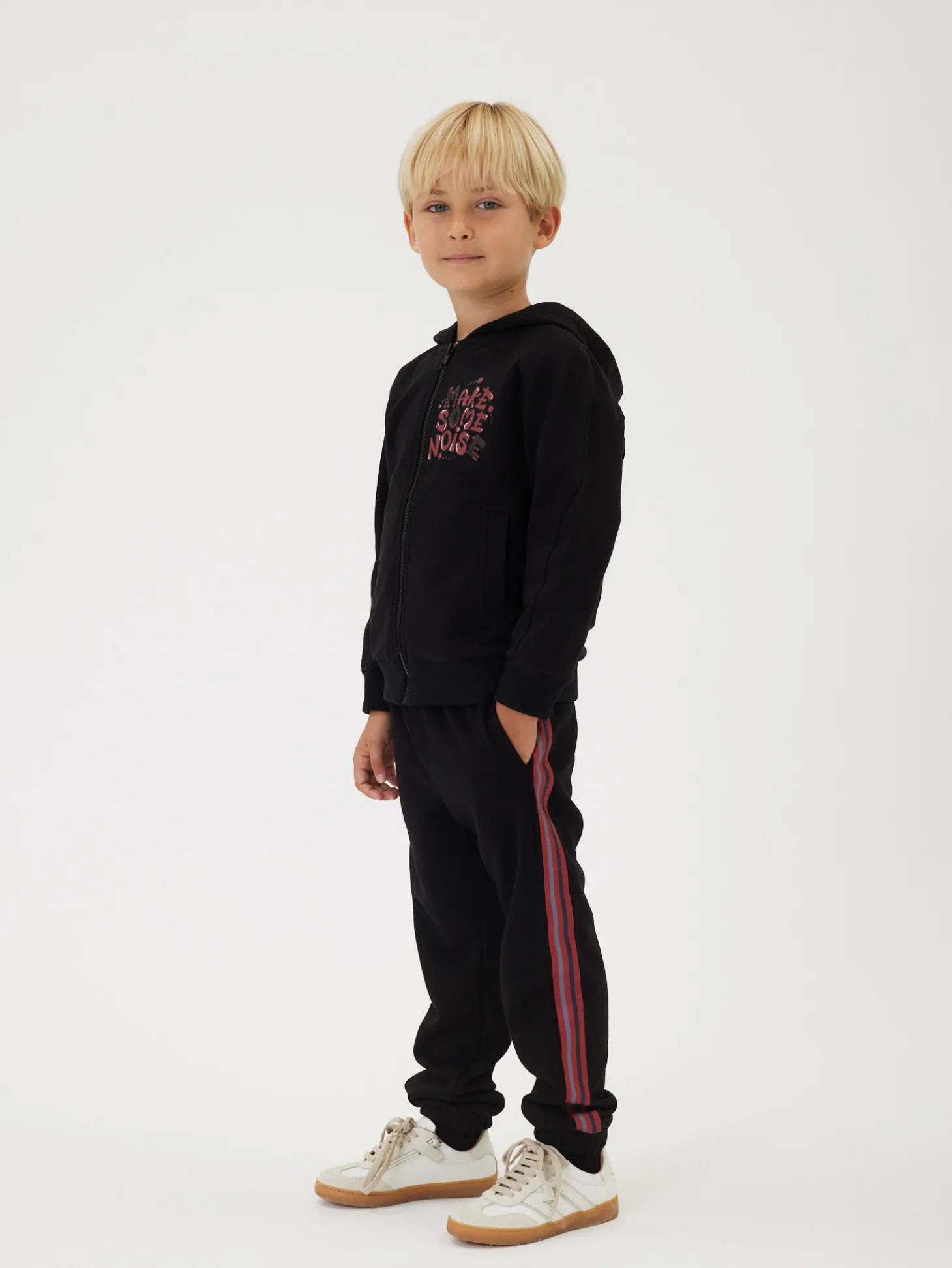 Felpa hoodie bicolor