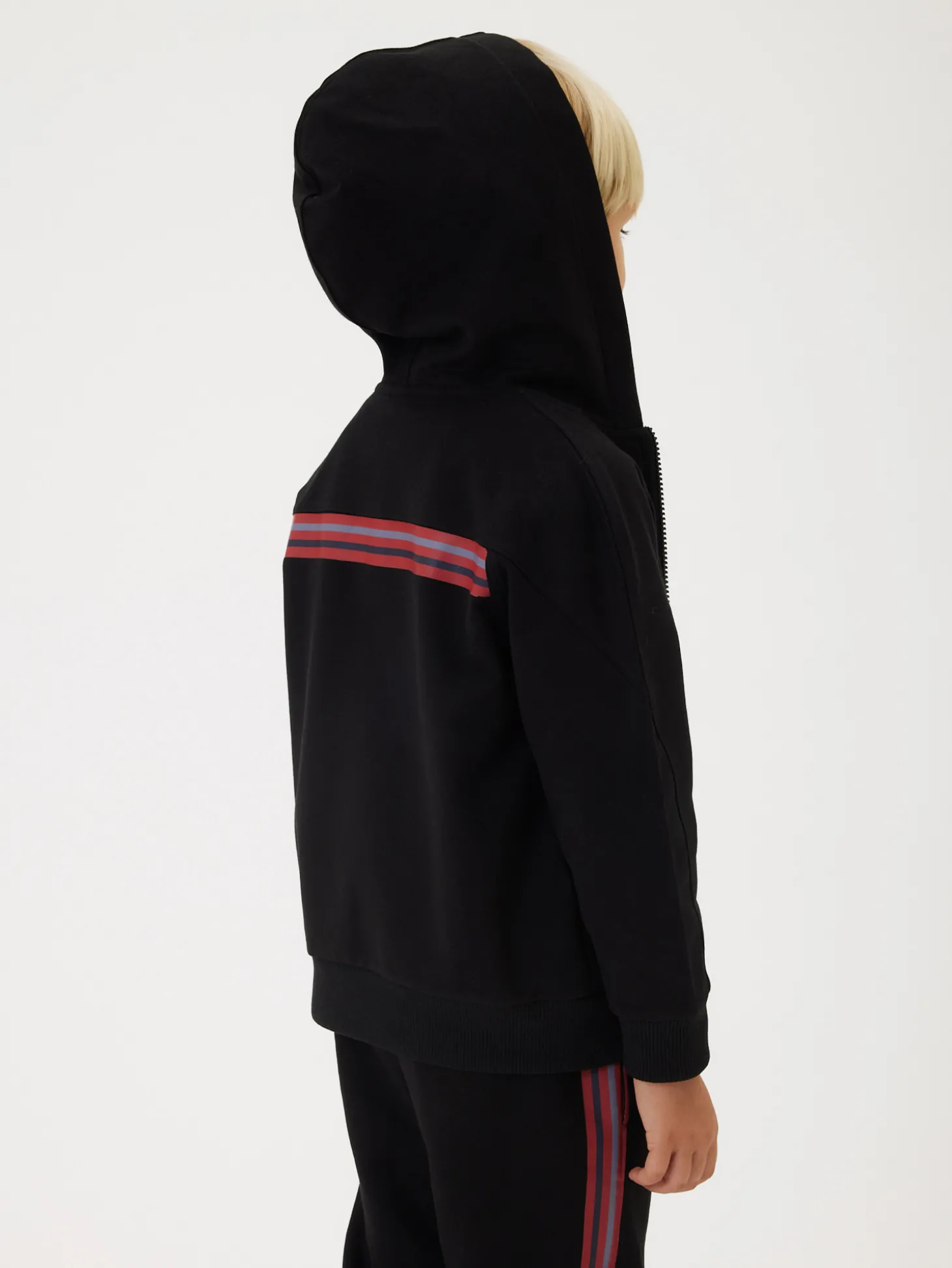 Felpa hoodie bicolor