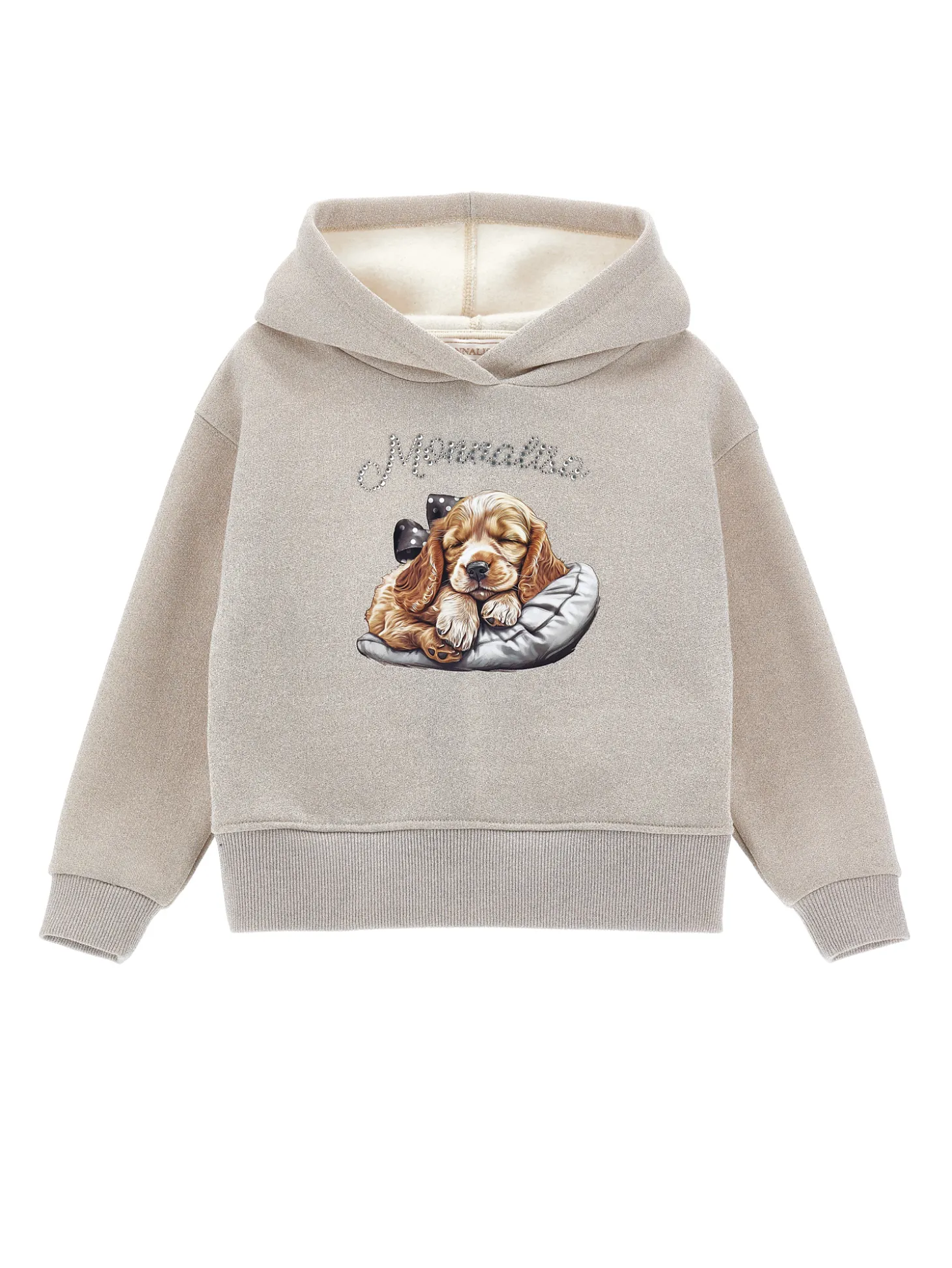 Felpa lurex con cappuccio
