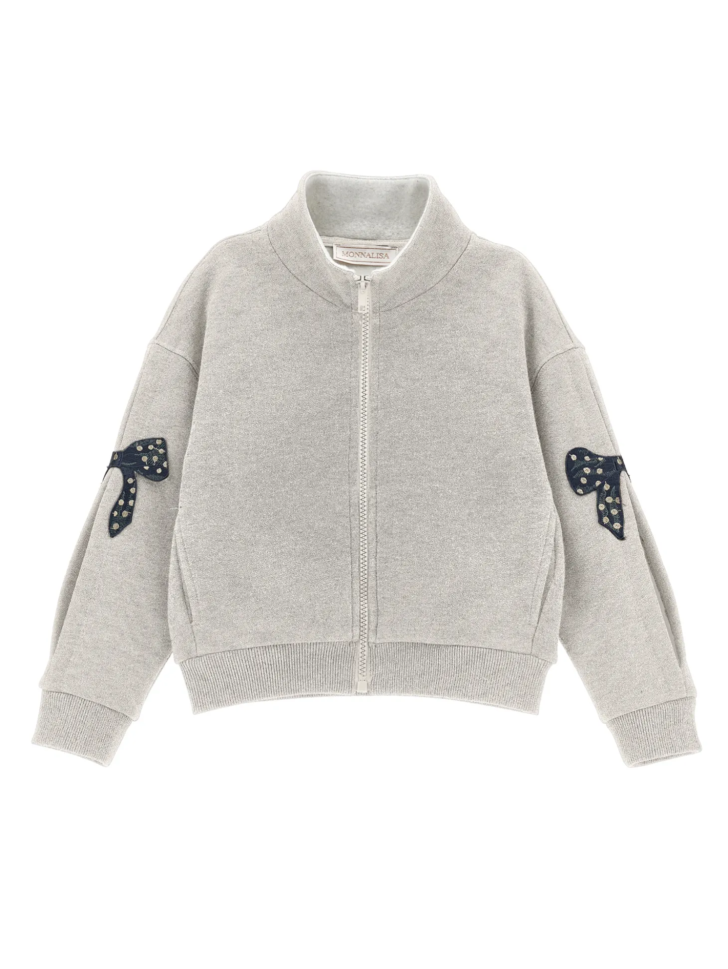 Felpa lurex con fiocchi