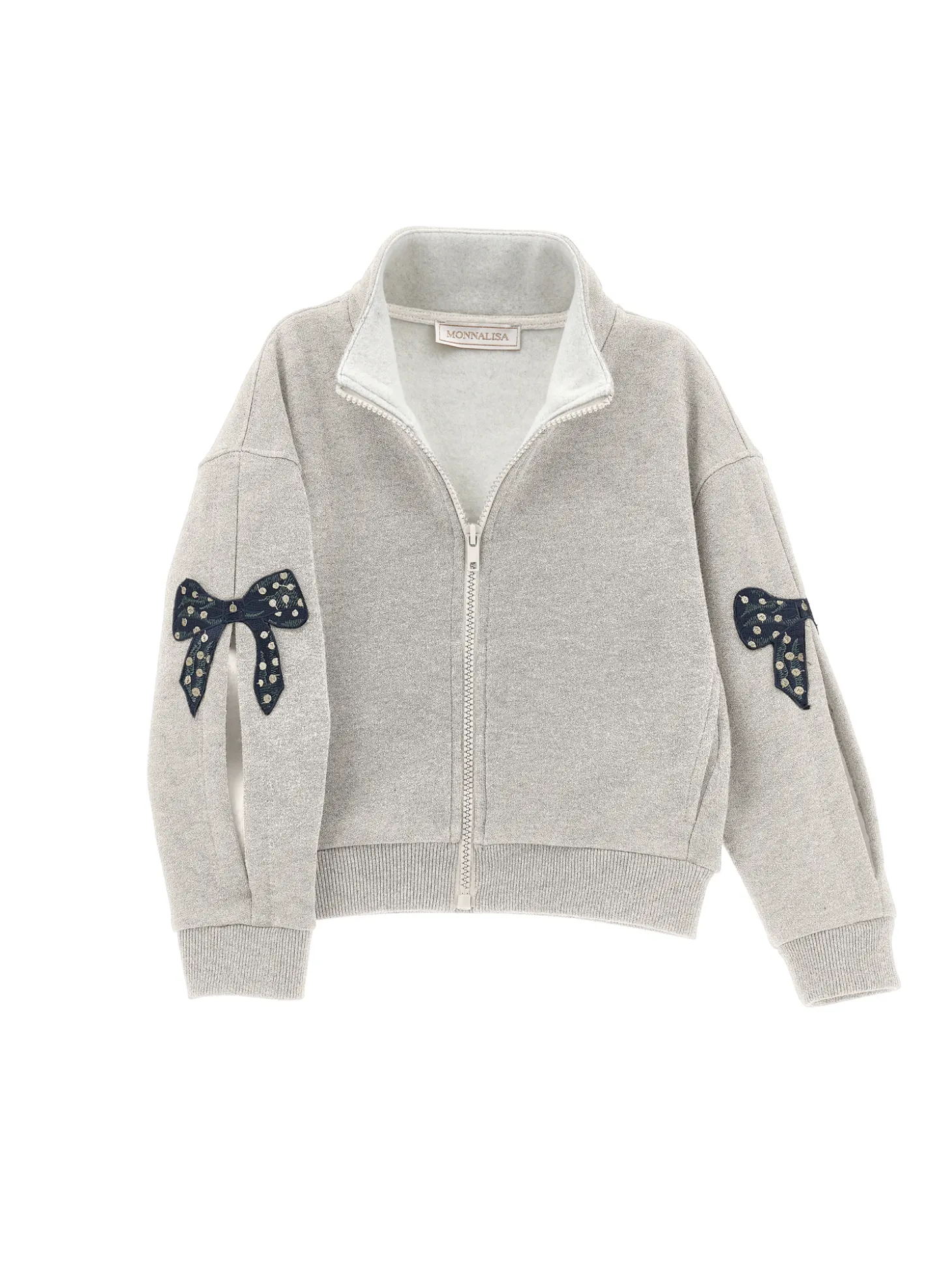 Felpa lurex con fiocchi