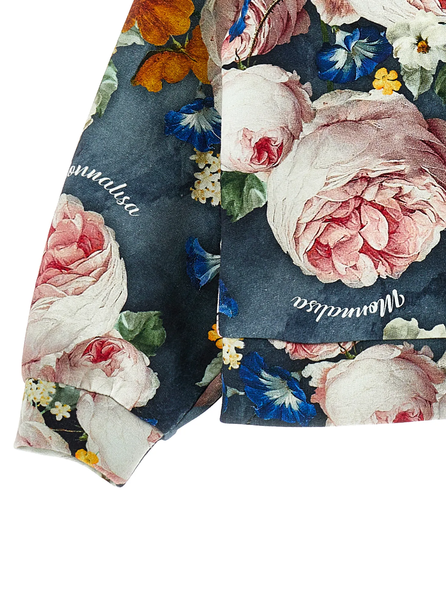 Felpa rose barocche modello bomber