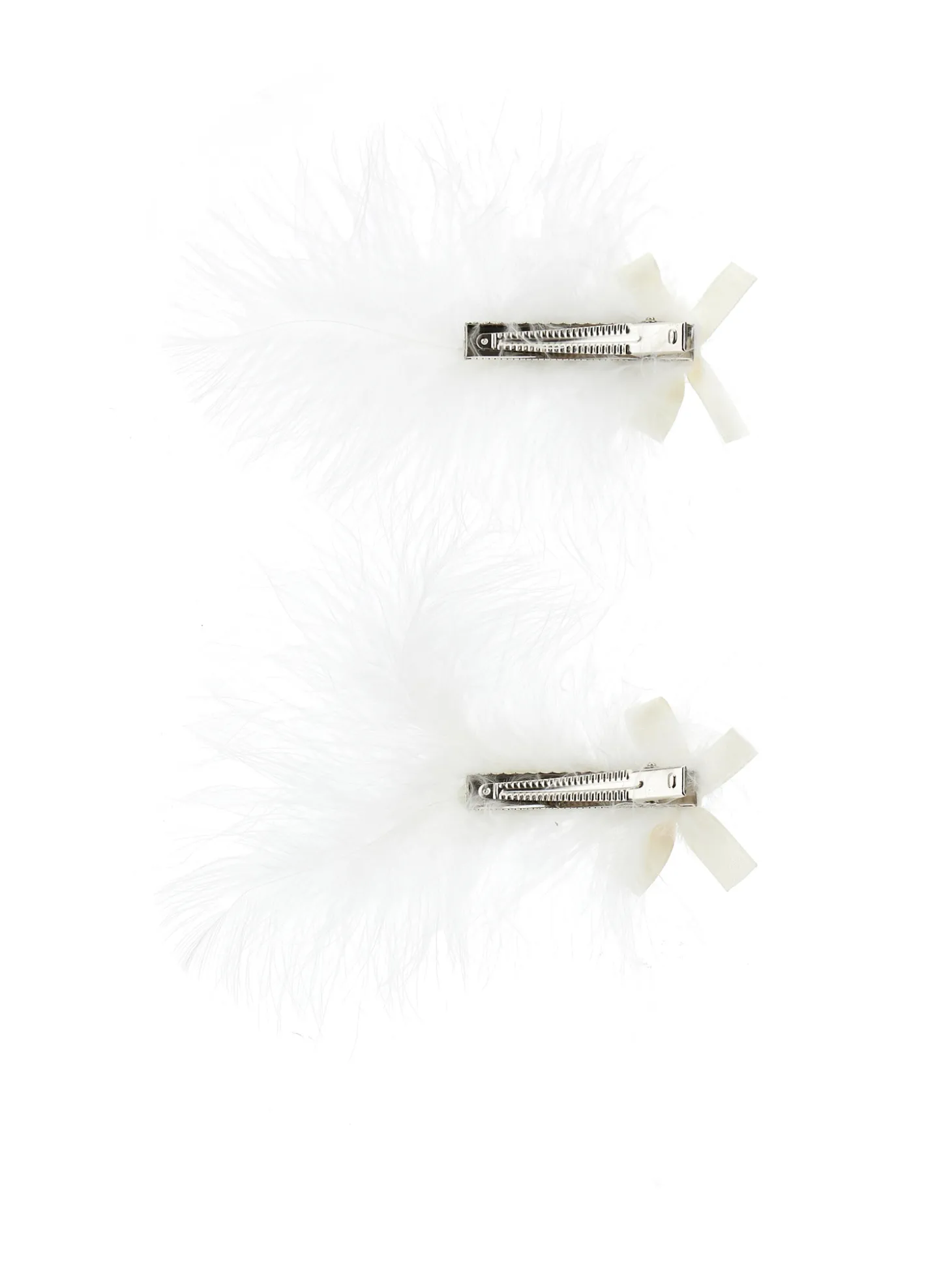 Fermagli capelli piume e strass