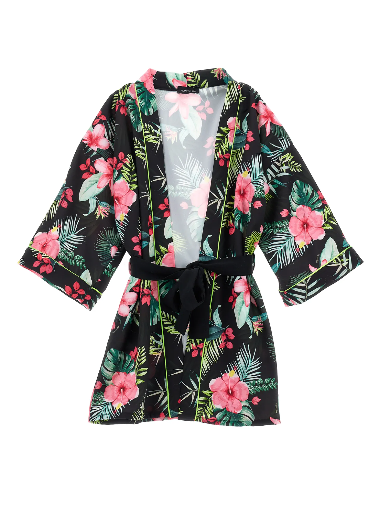 Giacca kimono stampa jungle