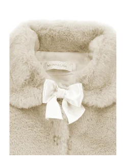 Giacca peluche con fiocco
