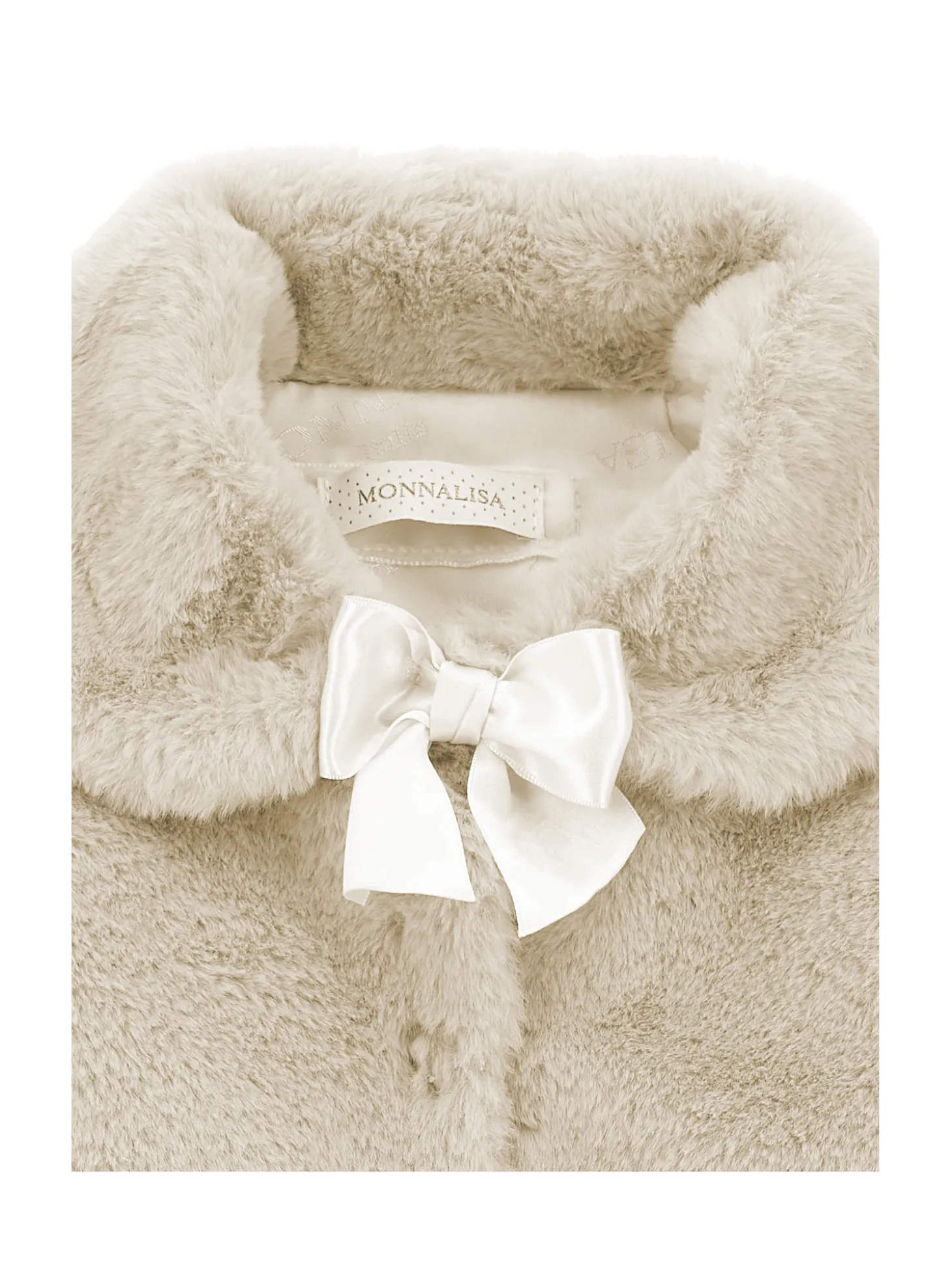 Giacca peluche con fiocco