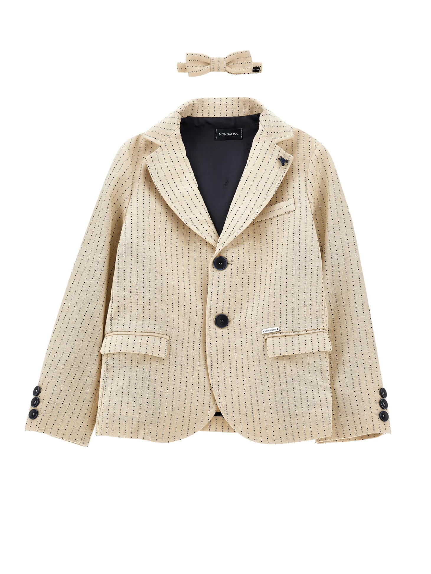 Giacca tela operata con papillon