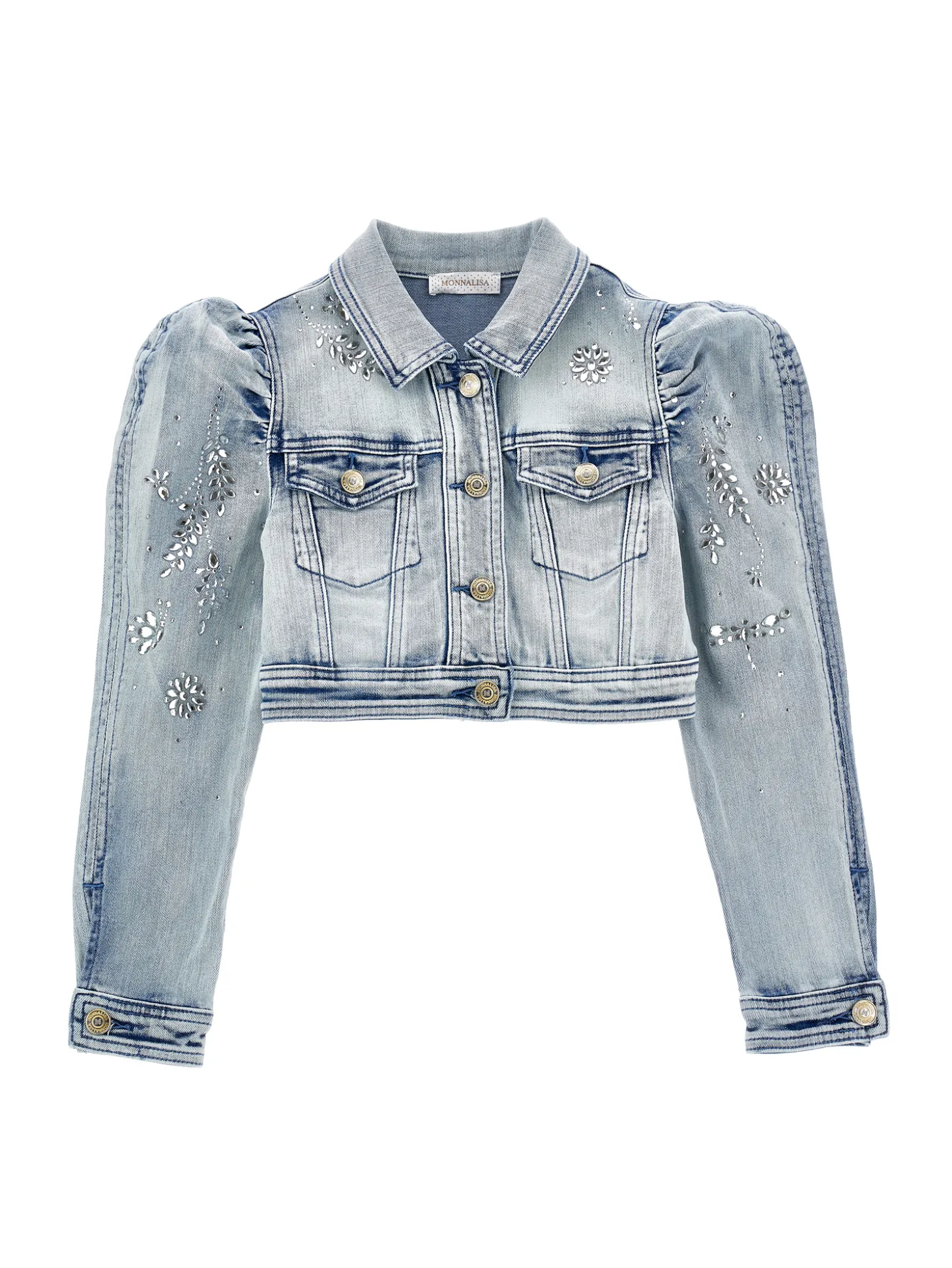 Giacchino denim con bottoni gioiello