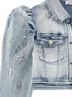 Giacchino denim con bottoni gioiello