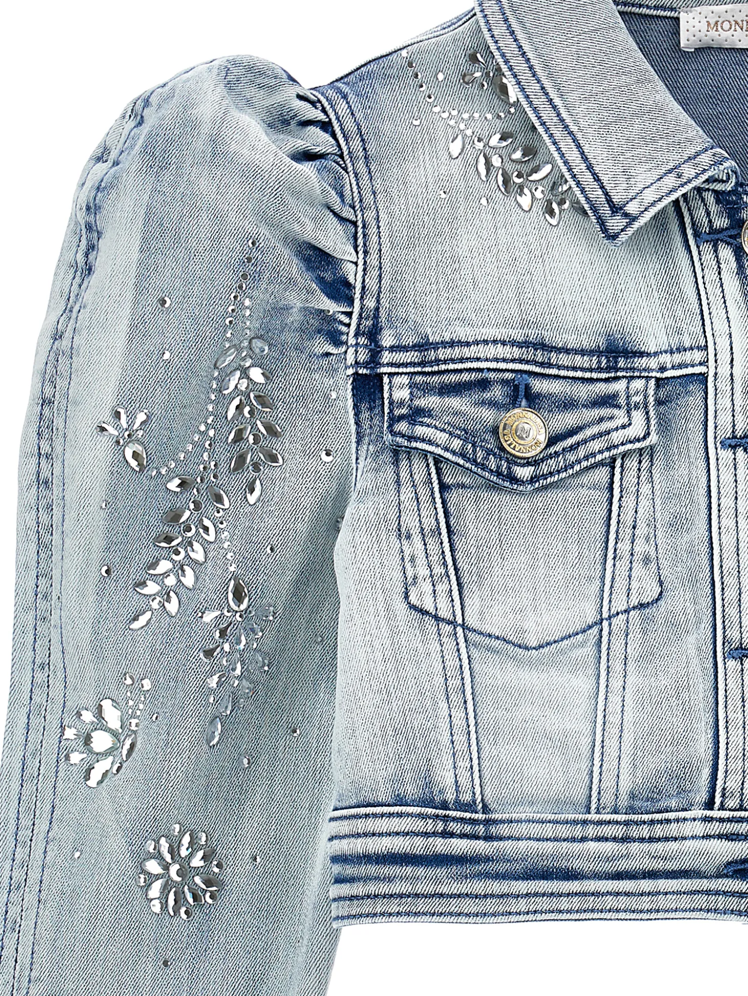Giacchino denim con bottoni gioiello