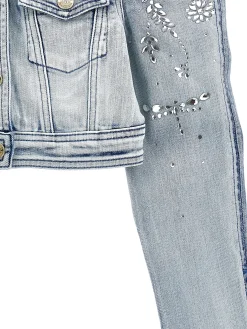 Giacchino denim con bottoni gioiello