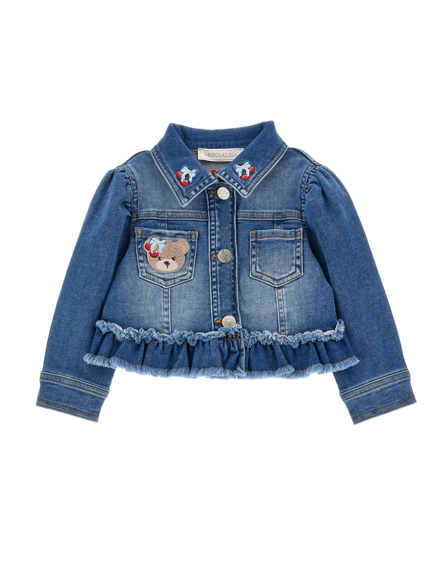 Giacchino denim ricamato