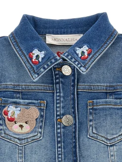Giacchino denim ricamato