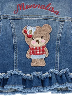 Giacchino denim ricamato