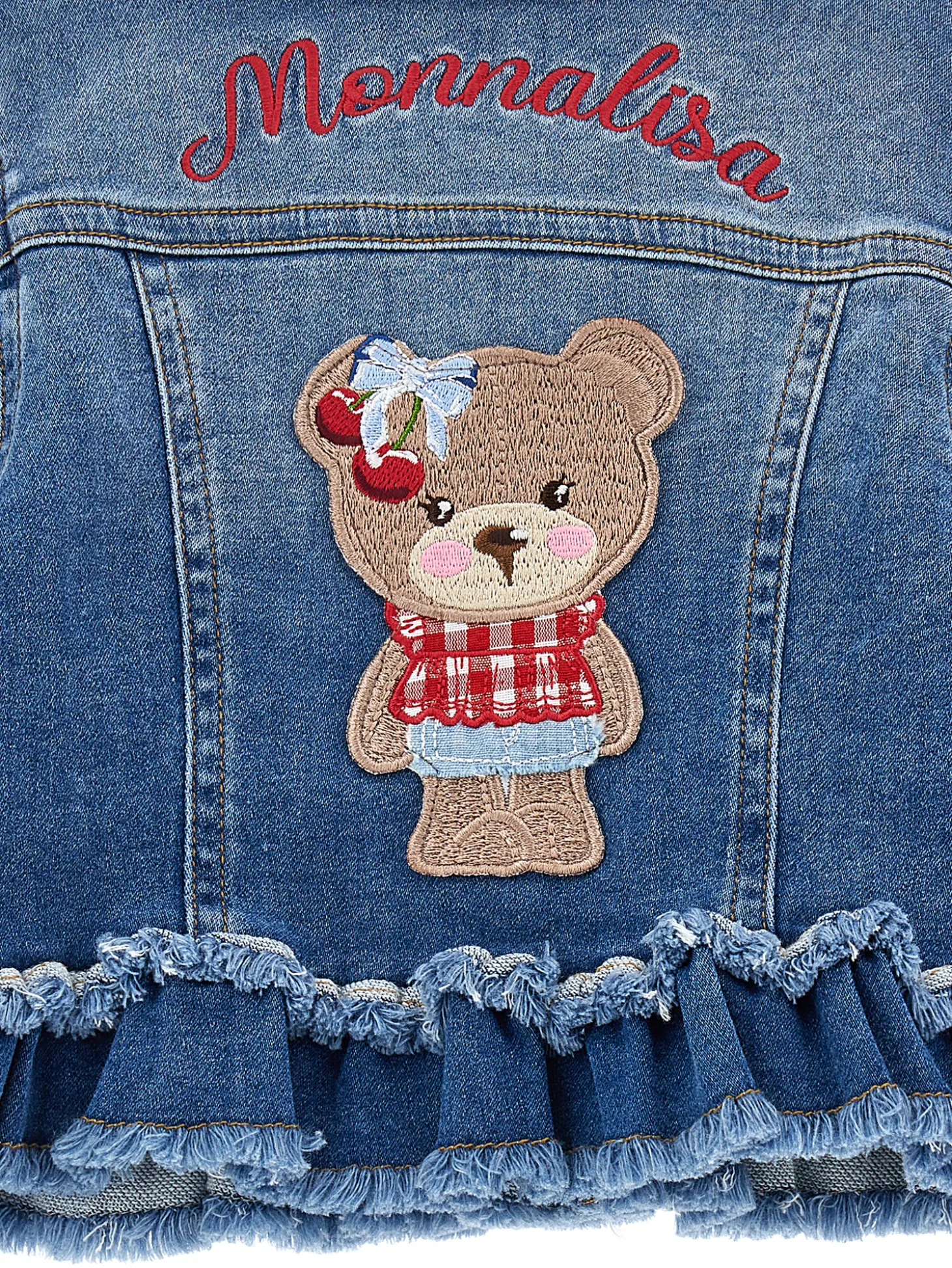 Giacchino denim ricamato