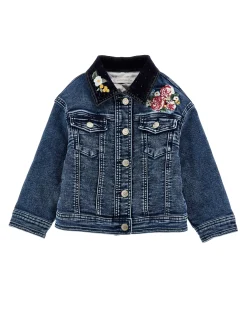 Giacchino denim ricamato