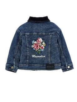 Giacchino denim ricamato