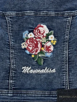 Giacchino denim ricamato