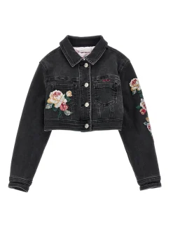 Giacchino jeans ricamato