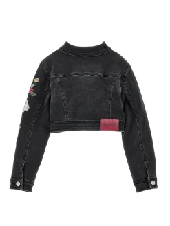 Giacchino jeans ricamato