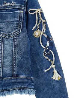 Giacchino jeans ricamato