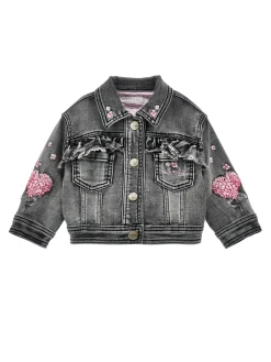 Giacchino jeans ricamato