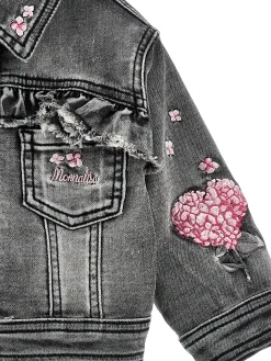 Giacchino jeans ricamato