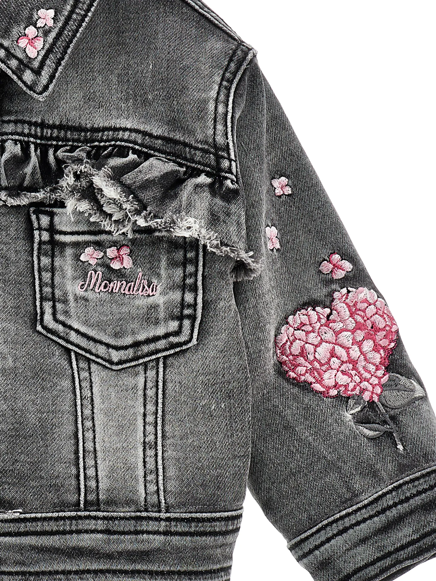 Giacchino jeans ricamato