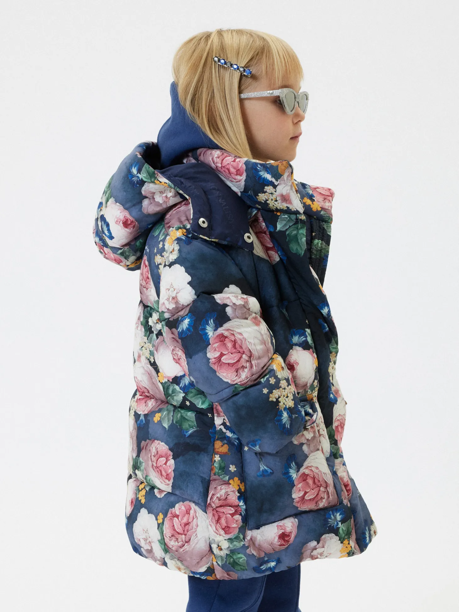 Giaccone imbottito rose barocche