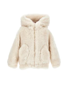 Giaccone peluche con cappuccio