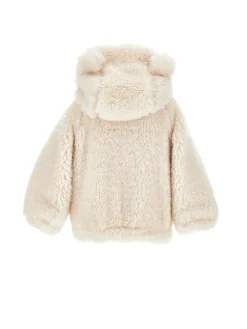 Giaccone peluche con cappuccio