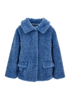 Giaccone peluche con tasche