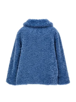 Giaccone peluche con tasche