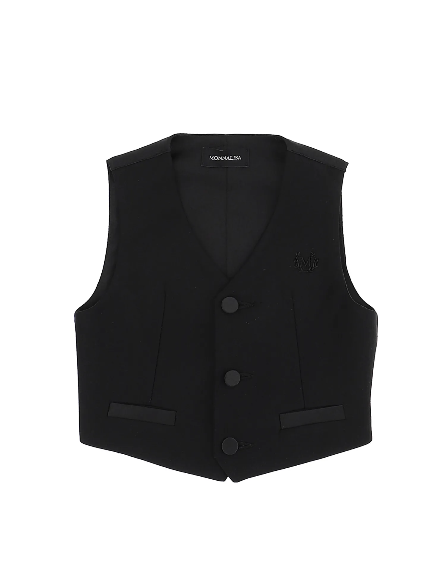 Gilet classico con dettagli in raso
