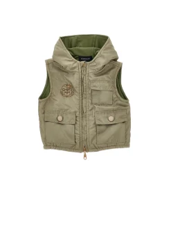 Gilet imbottito con leoncino
