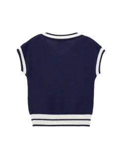 Gilet tricot bicolor