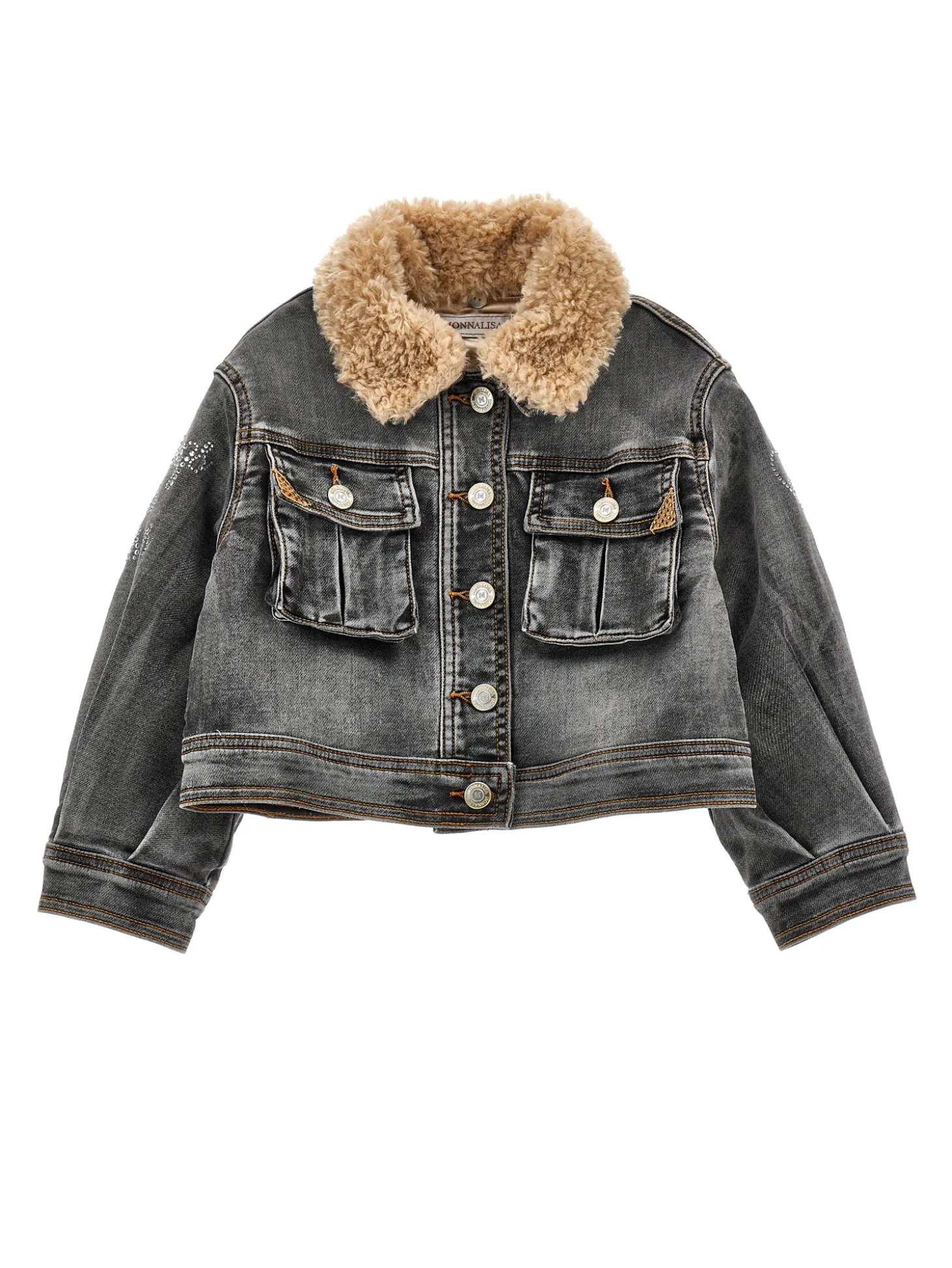 Giubbetto jeans colletto peluche Disney