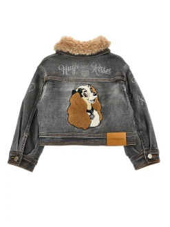 Giubbetto jeans colletto peluche Disney