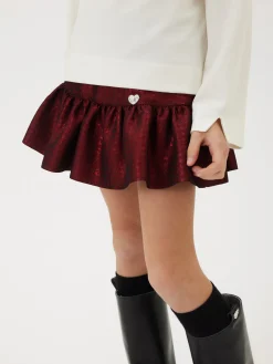 Gonna jacquard pied de poule con shorts