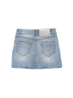 Gonna jeans ricamata