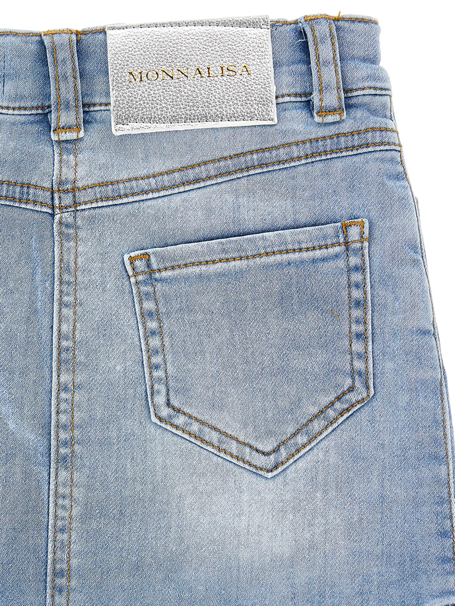 Gonna jeans ricamata