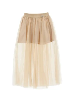 Gonna longuette tulle manoseta
