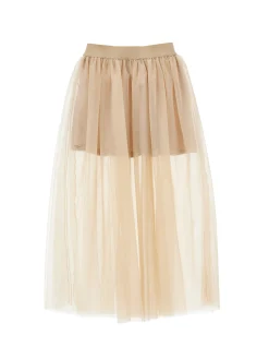 Gonna longuette tulle manoseta