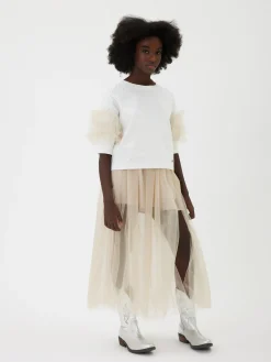 Gonna longuette tulle manoseta