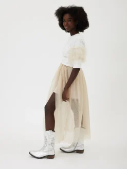 Gonna longuette tulle manoseta