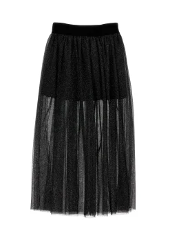 Gonna lunga maglia lurex