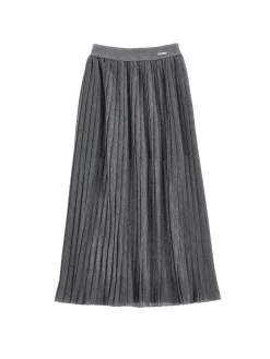 Gonna lurex pliss&eacute;